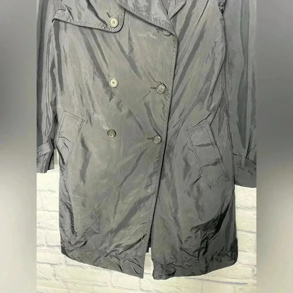Banana Republic Women’s Black Double Breasted Trench Coat Jacket - Picture 4 of 9